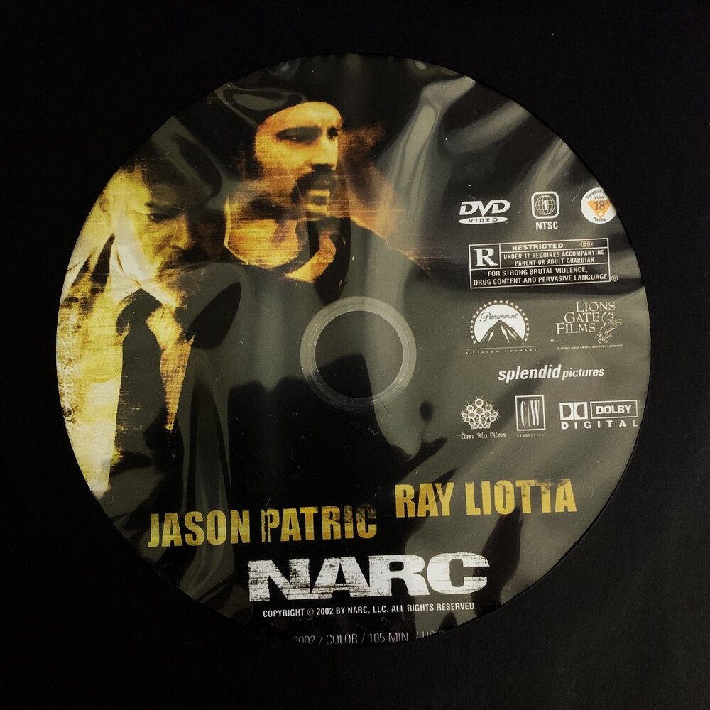 NARC - DVD no case no artwork WHEN THE CABLE GOES OUT...WHAT ARE YOU WATCHING?